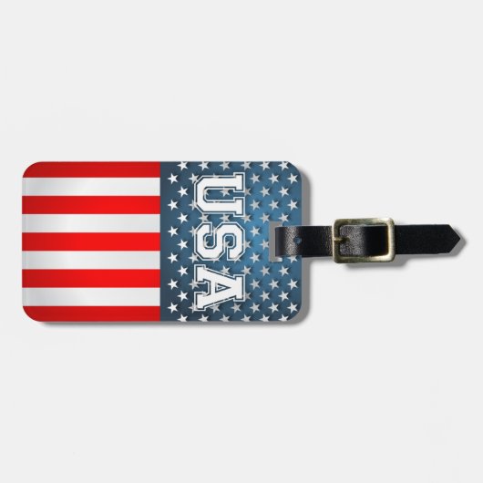 Amerikaanse vlag bagagelabel (Voorkant horizontaal)