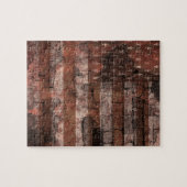 Amerikaanse Vlag Bakstenen Muur Legpuzzel (Horizontaal)