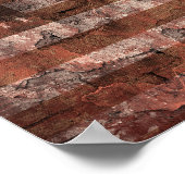 Amerikaanse Vlag Bakstenen Muur Poster (Hoek)