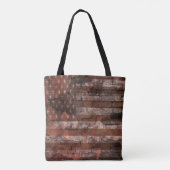 Amerikaanse Vlag Bakstenen Muur Tote Bag (Achterkant)