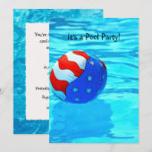 Amerikaanse Vlag Bal Zwembad Feest Kaart (Voorkant / Achterkant)