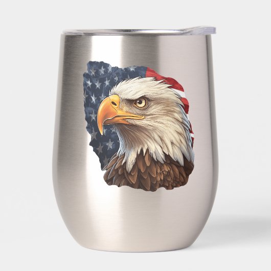 Amerikaanse vlag Bald Eagle (Links)