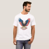 Amerikaanse vlag Bald Eagle 4 juli Verenigde State T-shirt (Voorkant volledig)