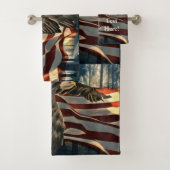 Amerikaanse vlag Bald Eagle Bad Handdoek (Insitu)