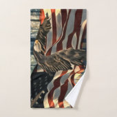 Amerikaanse vlag Bald Eagle Bad Handdoek (Handdoek)