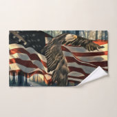 Amerikaanse vlag Bald Eagle Bad Handdoek (Handdoek)