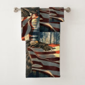 Amerikaanse vlag Bald Eagle Bad Handdoek (Insitu)
