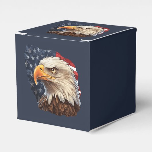 Amerikaanse vlag Bald Eagle Bedankdoosjes (Voorkant Zijde)