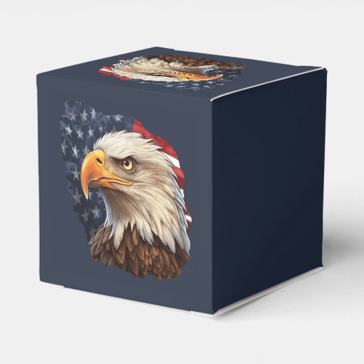 Amerikaanse vlag Bald Eagle Bedankdoosjes (Achterkant)