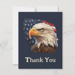 Amerikaanse vlag Bald Eagle Bedankkaart