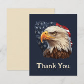 Amerikaanse vlag Bald Eagle Bedankkaart (Voorkant / Achterkant)