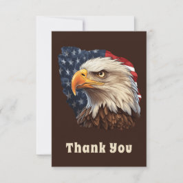 Amerikaanse vlag Bald Eagle Bedankkaart