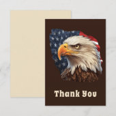 Amerikaanse vlag Bald Eagle Bedankkaart (Voorkant / Achterkant)