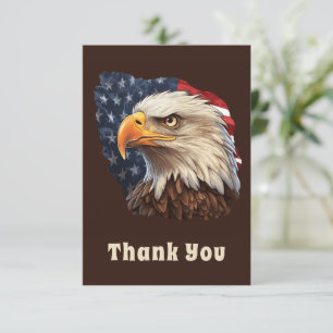 Amerikaanse vlag Bald Eagle Bedankkaart