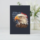 Amerikaanse vlag Bald Eagle Bedankkaart (Staand voorkant)