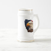 Amerikaanse vlag Bald Eagle Bierpul (Voorkant rechts)