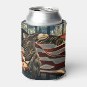Amerikaanse vlag Bald Eagle Blikjeskoeler (Blikje Voorkant)