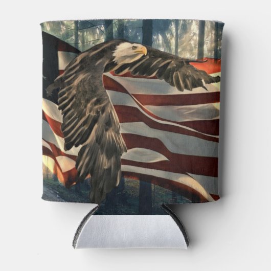 Amerikaanse vlag Bald Eagle Blikjeskoeler (Voorkant)