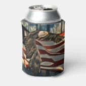 Amerikaanse vlag Bald Eagle Blikjeskoeler (Blikje Achterkant)