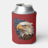 Amerikaanse vlag Bald Eagle Blikjeskoeler (Blikje Voorkant)