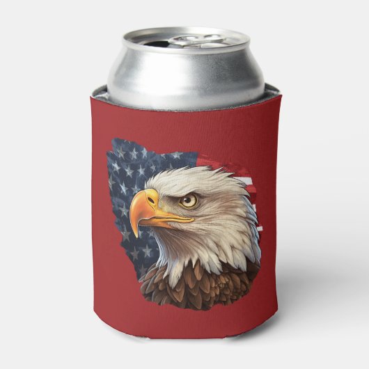 Amerikaanse vlag Bald Eagle Blikjeskoeler (Blikje Voorkant)