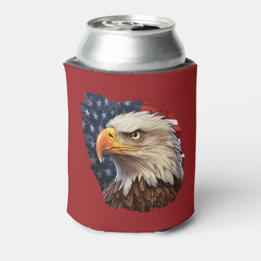 Amerikaanse vlag Bald Eagle Blikjeskoeler (Blikje Achterkant)