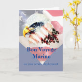 Amerikaanse vlag Bald Eagle Bon Voyage Marine Kaart (Gele Bloem)