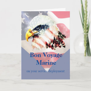 Amerikaanse vlag Bald Eagle Bon Voyage Marine Kaart