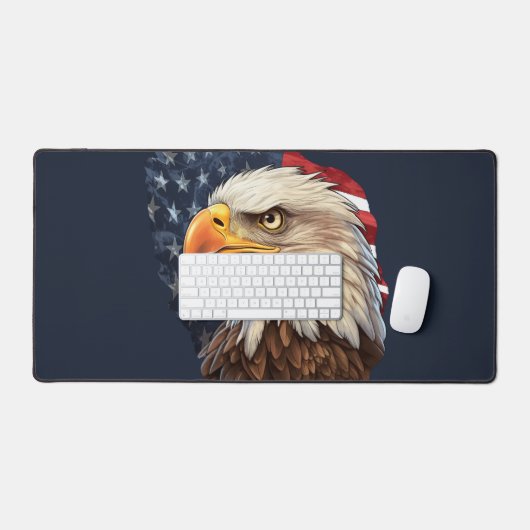 Amerikaanse vlag Bald Eagle Bureaumat (Keyboard & Muis)