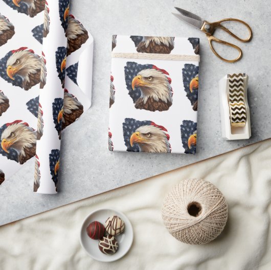 Amerikaanse vlag Bald Eagle Cadeaupapier (Crafts)