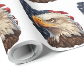 Amerikaanse vlag Bald Eagle Cadeaupapier (Rol Hoek)