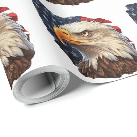 Amerikaanse vlag Bald Eagle Cadeaupapier (Rol Hoek)