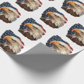 Amerikaanse vlag Bald Eagle Cadeaupapier (Hoek)