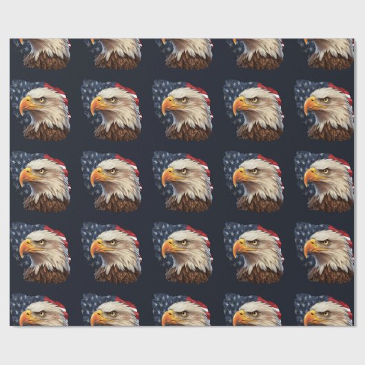 Amerikaanse vlag Bald Eagle Cadeaupapier (Vlak)