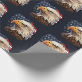 Amerikaanse vlag Bald Eagle Cadeaupapier (Hoek)
