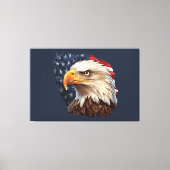 Amerikaanse vlag Bald Eagle Canvas Afdruk (Voorkant)