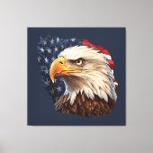 Amerikaanse vlag Bald Eagle Canvas Afdruk (Voorkant)