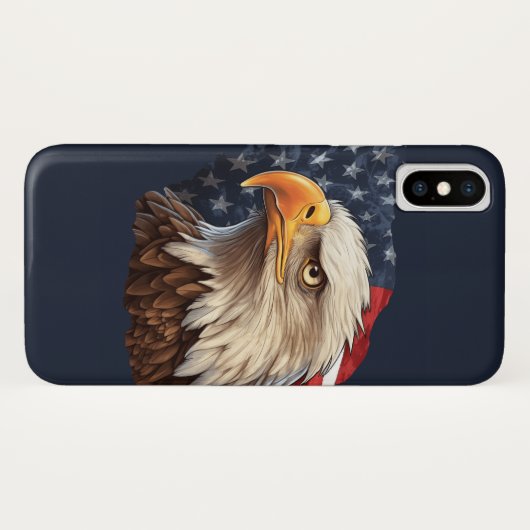 Amerikaanse vlag Bald Eagle Case-Mate iPhone Case (Achterkant (horizontaal))