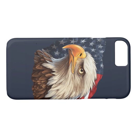 Amerikaanse vlag Bald Eagle Case-Mate iPhone Case (Achterkant (Horizontaal))