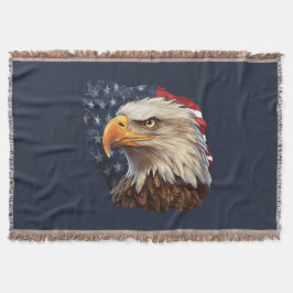 Amerikaanse vlag Bald Eagle Deken