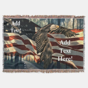 Amerikaanse vlag Bald Eagle Deken