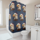 Amerikaanse vlag Bald Eagle Douchegordijn (In situ)