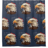Amerikaanse vlag Bald Eagle Douchegordijn (Voorkant)