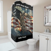 Amerikaanse vlag Bald Eagle Douchegordijn (In situ)