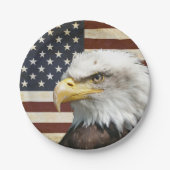  Amerikaanse vlag, Bald Eagle, Familiereünie Papieren Bordje (Voorkant)