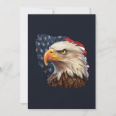 Amerikaanse vlag Bald Eagle Feestdagenkaart (Voorkant)