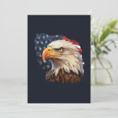 Amerikaanse vlag Bald Eagle Feestdagenkaart (Staand voorkant)