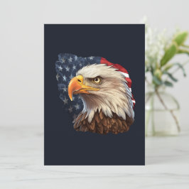 Amerikaanse vlag Bald Eagle Feestdagenkaart