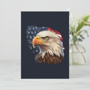 Amerikaanse vlag Bald Eagle Feestdagenkaart