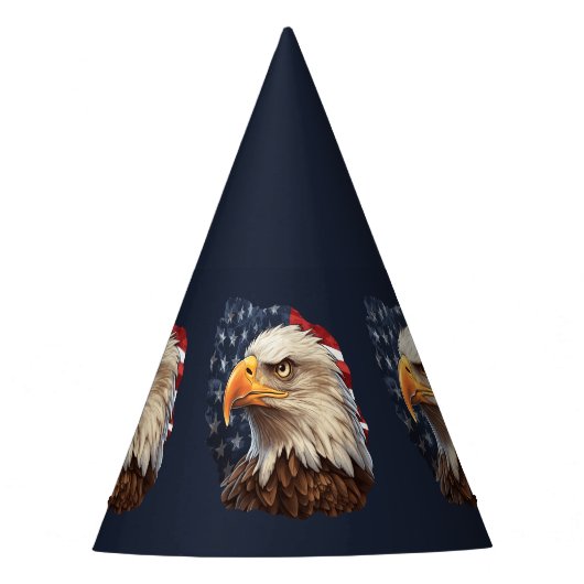Amerikaanse vlag Bald Eagle Feesthoedjes (Voorkant)